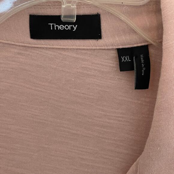 Theory Willem Polo Shirt Men's XXL Lotus Pink Short Sleeve 100% Cotton Casual - Picture 5 of 8